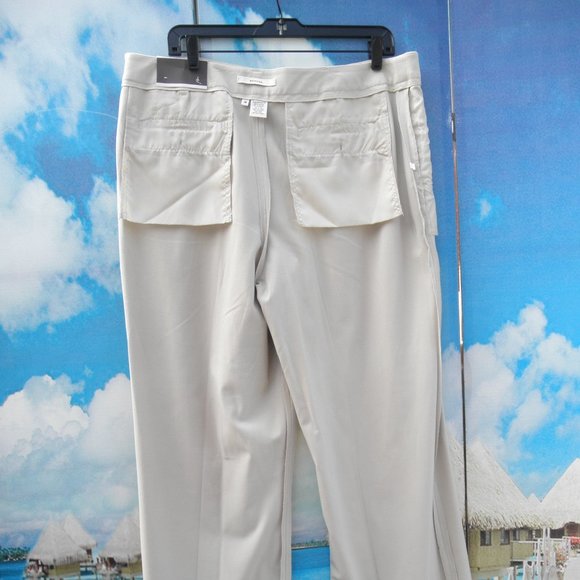 NEW by MERONA, STYLE TAYLOR, PANTS, DRESS SLACKS TROUSERS, BROWN LINEN, SIZE 18 - Picture 12 of 12